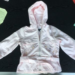 Lili Gaufrette light pink soft hooded girls jacket